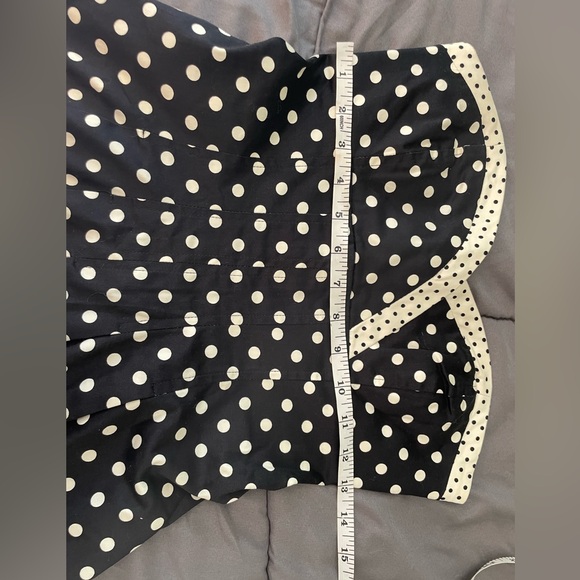 Charlotte Russe Vintage Black and White Polka Dot Strapless Pin-up Dress - Picture 9 of 10